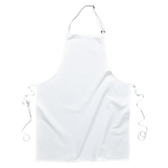 Picture of Portwest - White PolyCotton Bib Apron - [PW-S841WHR]