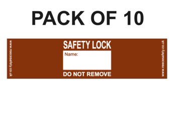 picture of Reece Padlock Labels - Brown - Pack of 10 - [RS-RPL10-BROWN]
