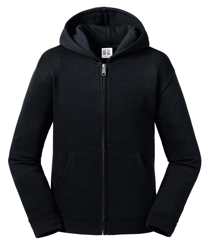 picture of Russell Children's Authentic Zipped Hooded Jacket - Black - BT-R266B-BLK