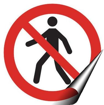 Picture of No Admittance Logo Sign - 100 X 100Hmm - Self Adhesive Vinyl - [AS-PR52-SAV]