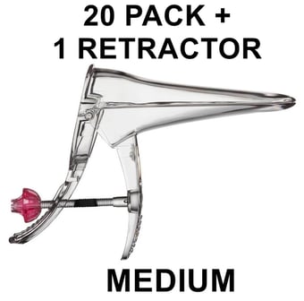 picture of Ultraspec Vaginal Speculum - Medium - 20 Pack + 1 Retractor - [VC-9172]