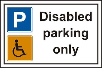 Picture of Spectrum Disabled Parking Only - PVC 300 x 200mm - SCXO-CI-3601