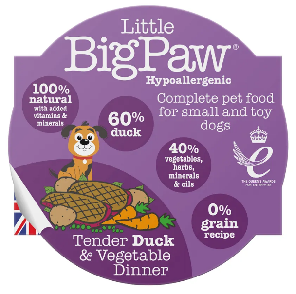 Picture of Little BigPaw Tender Duck & Vegetable Dinner Wet Dog Food 8 x 85g - [CMW-TDVD00] - (DISC-X)