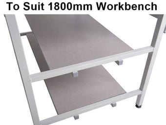 picture of QMP Half Depth Lower Shelf to Suit 1800mm Workbench - Laminate - [QM-BPHDLS44518PL]