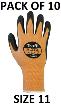 picture of TraffiGlove Metric Be Aware Breathable Gloves - Size 11 - Pack of 10 - TS-TG3210-11X10 - (AMZPK2)