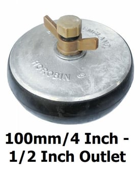 picture of Horobin - 100mm/4 Inch - 1/2 Inch Outlet - Drain Stoppers - Aluminium - [HO-71062]