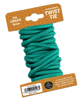 picture of Garland 5m Twist Tie Cushioned 5mm Green - [GRL-W0596]