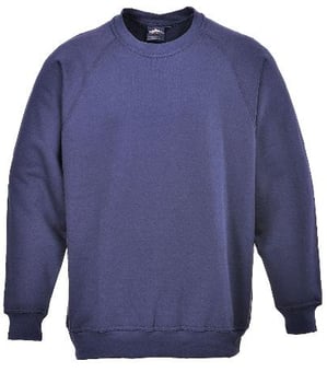 picture of Comfortable Roma Sweatshirt - Navy Blue - 65% Polyester 35% Cotton 300g - PW-B300NAR