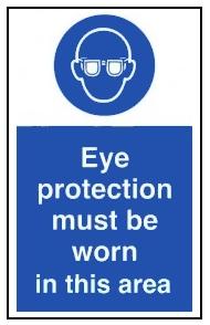 Picture of Eye Protection Sign LARGE - 400 x 600Hmm - Self Adhesive Vinyl - [AS-MA66-SAV]