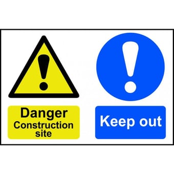 Picture of Spectrum Danger Contruction Site Keep Out - PVC 600 x 400mm - SCXO-CI-4005