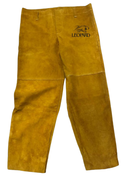 picture of Leopard Gold Leather Welders Trousers - MH-GT1030