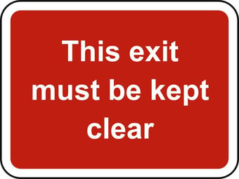 picture of Spectrum 600 x 450mm Dibond ‘This Exit Must Be Kept Clear’ Road Sign - With Channel – [SCXO-CI-13111]