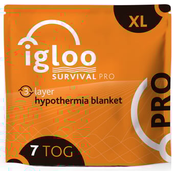 picture of Igloo Pro 3 Layer Hypothermia Blanket - X-Large - Emergency Orange - [RL-IG004]