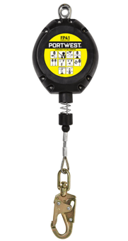 picture of Portwest FP41 - 10m Retractable Fall Arrest Block Black - [PW-FP41BKR]