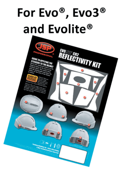 picture of JSP - Reflective EVOLite Decal Kit - For Evo®, Evo3® and Evolite® Safety Helmets - Pack of 10 - [JS-AHV390-002-900]