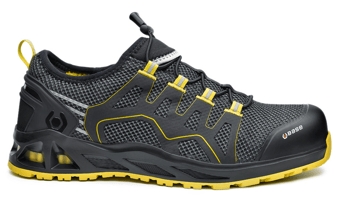 picture of S1P HRO SRC - Base - K-Balance/K-Walk Safety Footwear - Fresh’n Flex Midsole - Anti Static - Black/Yellow - PW-B1006BKY