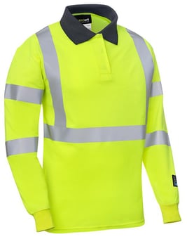 picture of ProGarm 5286 Hi Vis Yellow Arc Polo Shirt - PG-5286