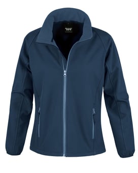 Picture of Result Core Ladies' Printable Softshell Navy/Navy Blue Jacket - BT-R231F-NAV