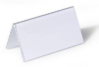 Picture of Durable Table Place Name Holders 52x100mm - Transparent - Pack of 25 - [DL-805119]