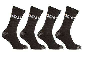 picture of JCB Black Work Socks Pack of 4 - Size 6-11 - [PS-D-W0]