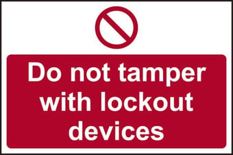 picture of Spectrum Do Not Tamper With Lockout Devices – RPVC 300 x 200mm - SCXO-CI-13902