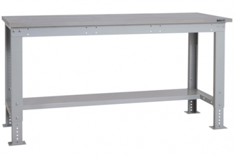 picture of BiGDUG Heavy Duty Workbench - 877h x 1715w x 600d mm - Half Depth Shelf - Laminate Worktop - [BDU-HDWBH176L]