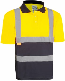 picture of Yellow & Navy Polo Shirt - BI-203 - (DISC-W)