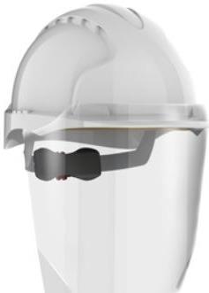 picture of JSP - Helmet Mounted Cough Guard - No Impact Protection - [JS-AHV960-001-100]