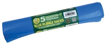 Picture of Garland 5x Recyclable Rubble Sacks Blue 35ltr - [GRL-W3210]