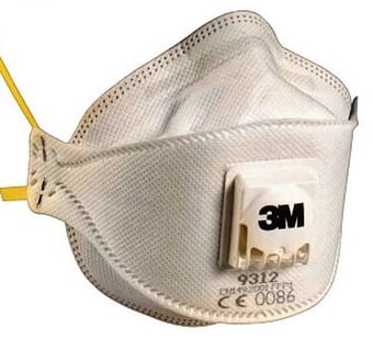 Picture of 3M - Aura P1 FOLDABLE VALVED Dust/Mist Respirator Mask - Box of 10 - [3M-9312+]