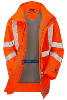 picture of Pulsar Orange Hi Vis Evolution Rail Spec Storm Coat EVO250 - PR-EVO250