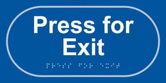 picture of Press for exit – Taktyle (300 x 150mm) - SCXO-CI-TK3751WHBL