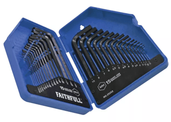 Picture of Faithfull Hexagon Key Set of 30 - Metric/Imperial 0.7-10mm 0.028-3/8in - [TB-FAIHKS30MAF]