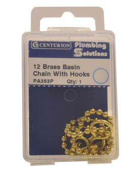 Picture of 12" Brass Basin Chain With Hooks - 5 Packs -  CTRN-CI-PA353P