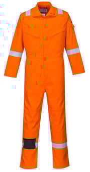 Picture of Portwest Bizflame Ultra Orange Coverall - Regular Leg - PW-FR93ORR