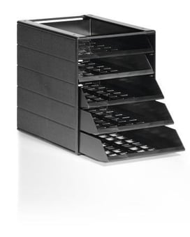 Picture of Durable - Grey Idealbox Basic 5 Storage Trays for Documents - 250 x 322 x 332 mm - Charcoal - [DL-1712003058]