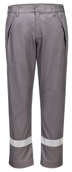 Picture of Portwest FR417 - Bizflame Work Chemical Resistant FR Trousers - Grey - PW-FR417GRR