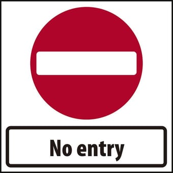 picture of Spectrum 750 x 750mm Temporary Sign – No Entry – [SCXO-CI-14781-1]