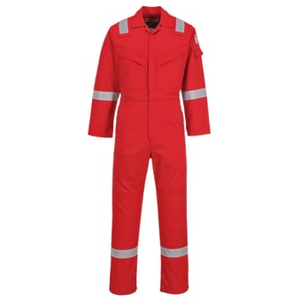 picture of Portwest - Red Flame Resistant Anti-Static Coverall - PW-FR50RER - (LP)