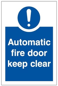 Picture of Automatic Fire Door Keep Closed - BS5499 Part 1 & 5 - 100 x 150Hmm - Rigid Plastic - [AS-EC52-RP]