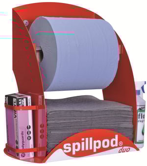 picture of Spillpod Duo General Purpose Unit - Absorbent Pads & Blue Paper Roll - [FN-S2001]