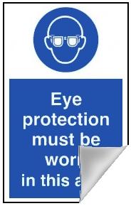 picture of Eye Protection Sign LARGE - 400 x 600Hmm - Self Adhesive Vinyl - [AS-MA66-SAV]