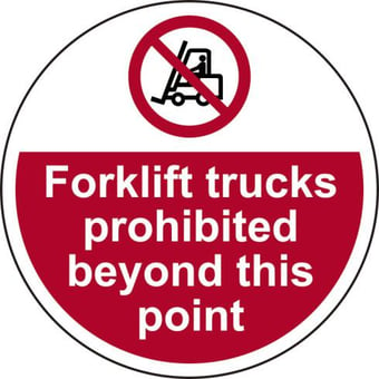 Picture of Spectrum 400mm dia. Forklift Trucks Prohibited Beyond Floor Graphic - SCXO-CI-13033