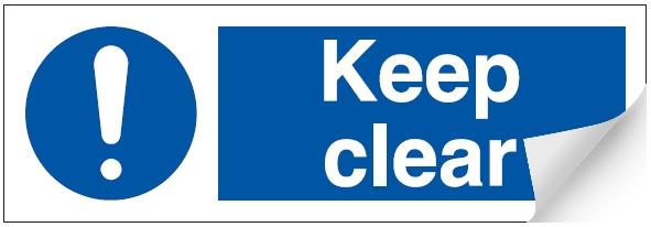 picture of Keep Clear Sign - 300 x 100Hmm - Self Adhesive Vinyl - [AS-MA19-SAV]