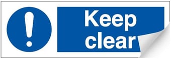 picture of Keep Clear Sign - 300 x 100Hmm - Self Adhesive Vinyl - [AS-MA19-SAV]