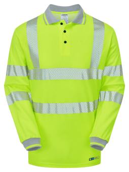 picture of Pulsar Life Yellow Men's Sustainable Long Sleeve Polo Shirt - PR-LFE925-NB