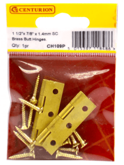 Picture of Centurion SC Medium Duty Solid Drawn Butt Hinges (1 Pair) - 1 1/2" x 7/8" x 1.4mm - [CI-CH109P]