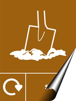 picture of Recycling Signs - Soil - 300 X 400Hmm - Self Adhesive Vinyl - [AS-WR44-SAV]