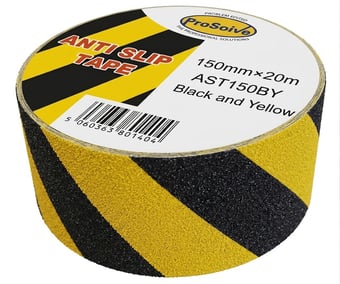 picture of Self Adhesive - 150mm x 20m - Black and Yellow Anti-Slip Tape - Amazing Value - [PV-AST150BY] - (DISC-R)