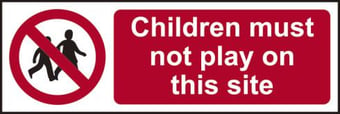 picture of Spectrum Children must not play on this site – RPVC 600x200mm - SCXO-CI-14288